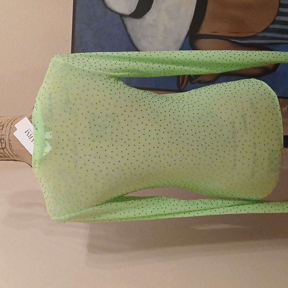 AFRM Los Angeles Rhinestone Mesh Top - Picture 7 of 8